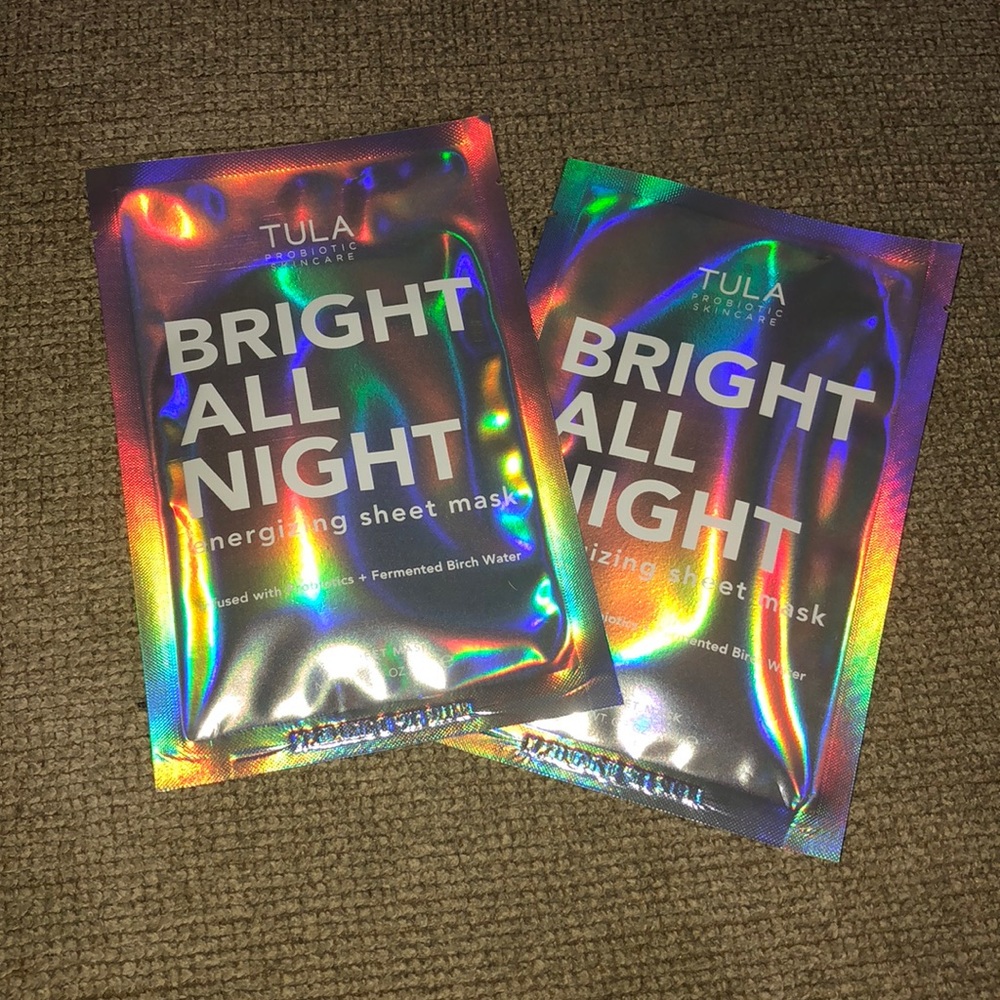 Tula Bright All Night energizing sheer masks